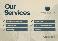 Corporate Services Postcard