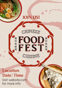 Inky Oriental Food Fest Flyer Design