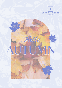 Hello There Autumn Greeting Poster