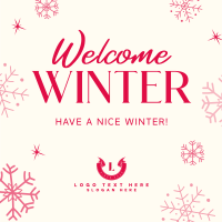 Welcome Winter Instagram Post