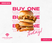 Burger Day Promo Facebook Post