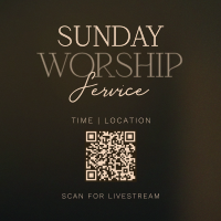 Radiant Sunday Church Service Linkedin Post Design