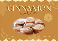 Tasty Cinnamon Rolls Postcard Image Preview