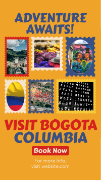 Travel to Colombia Postage Stamps Video