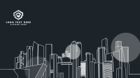 Quirky City Skyscrapers Zoom Background