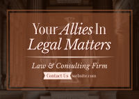 Law Consulting Firm Postcard Design