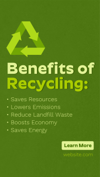 Recycling Benefits Instagram Story