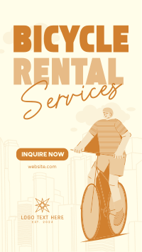 Modern Bicycle Rental Services Instagram Reel Image Preview