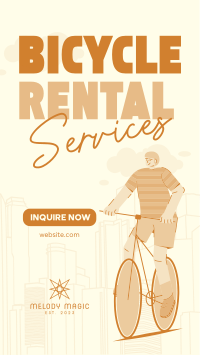Modern Bicycle Rental Services Instagram Reel Image Preview