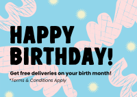 Birthday Delivery Deals Postcard