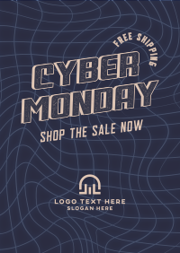 Vaporwave Cyber Monday Flyer