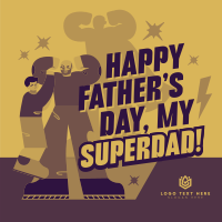 Superhero Father's Day Instagram Post