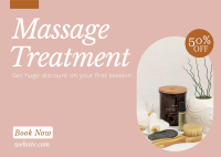 Elegant Massage Promo Postcard