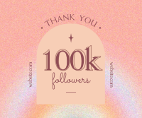 Fancy Grain 100k Followers Facebook Post Design