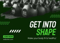 Get Into Shape Postcard