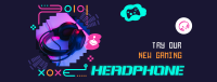 Gaming Headphone Accessory Facebook Cover Image Preview