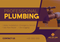 Modern Professional Plumbing Postcard