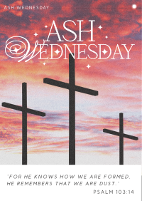 Modern Nostalgia Ash Wednesday Flyer