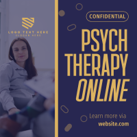 Psych Online Therapy Instagram Post Design