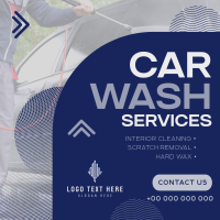 Minimal Car Wash Service Linkedin Post Design