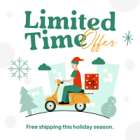 Christmas Free Shipping Instagram Post