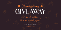 Thanksgiving Day Giveaway Twitter Post Design