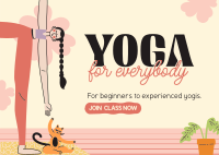 Join A Class Yoga Postcard