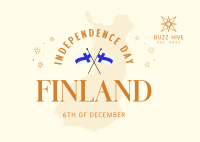 Independence Day For Finland Postcard Image Preview