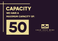 Capacity Occupancy Postcard