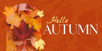 Hello There Autumn Greeting Twitter Post