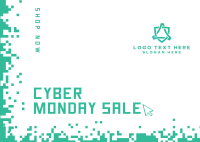 Cyber Monday Pixels Postcard