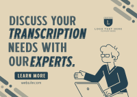 Transcription Experts Postcard