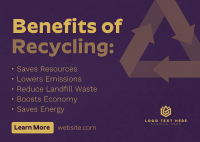 Recycling Benefits Postcard