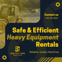 Corporate Heavy Equipment Rentals Linkedin Post Design