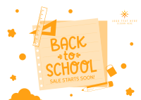 Back To School Greetings Postcard