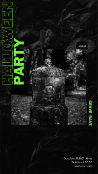 Halloween Grave Party Instagram Story