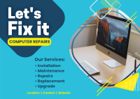 Let's fix it Postcard Design