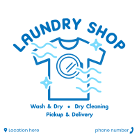 Line Work Laundry Instagram Post