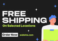 Cool Free Shipping Deals Postcard Design