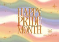 International Pride Month Gradient Postcard Design