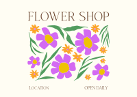 Flower & Gift Shop Postcard