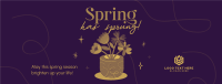 Spring Flower Pot Facebook Cover Image Preview