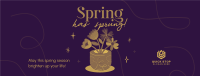 Spring Flower Pot Facebook Cover Image Preview