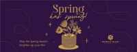 Spring Flower Pot Facebook Cover Image Preview