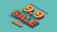 9.9 Isometric Multicolor Sale Facebook Event Cover