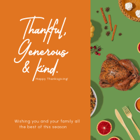 Thanksgiving Diner Linkedin Post