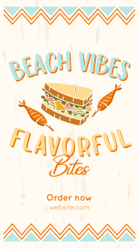 Flavorful Bites at the Beach Instagram Story