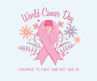 Cancer Day Floral Facebook Post