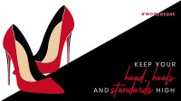 Classy Red Bottoms Zoom Background Design