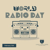 Radio Day Retro Instagram Post Design